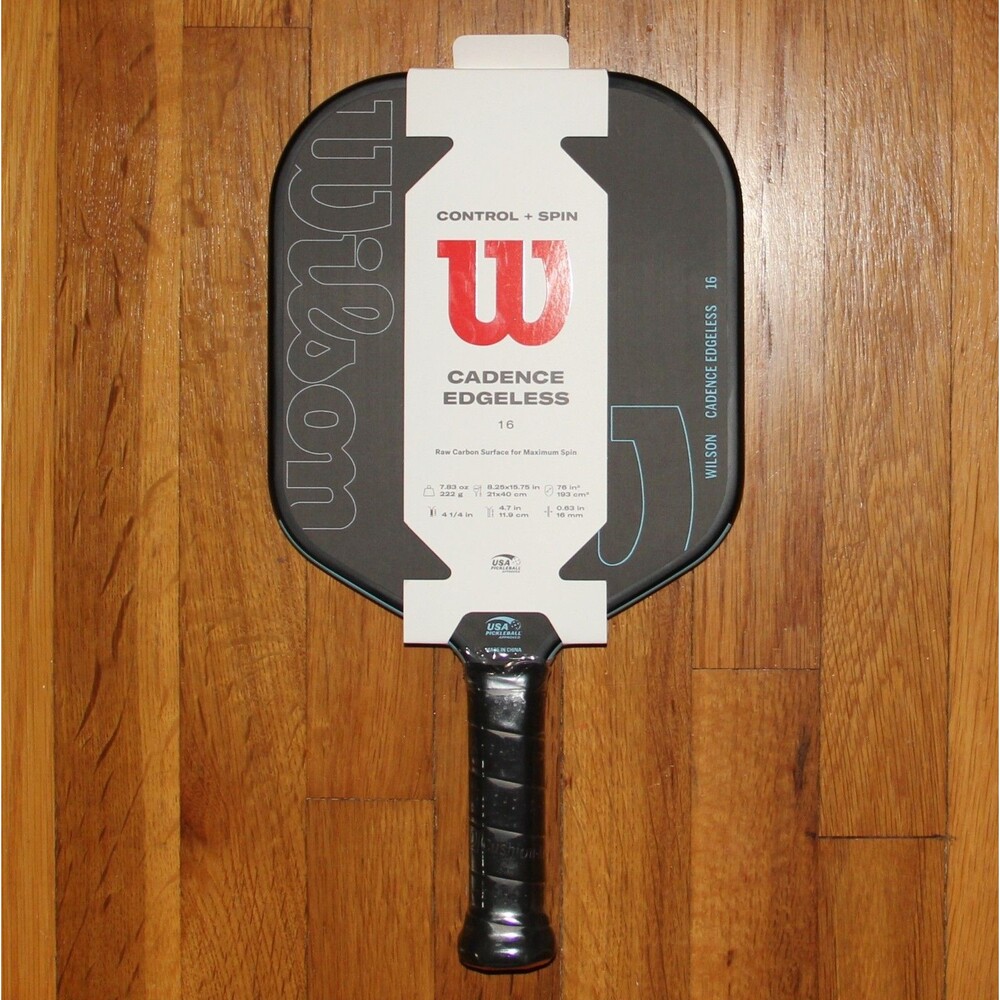 Wilson Cadence Edgeless 16 Pickleball Paddle 4 1/4" Carbon